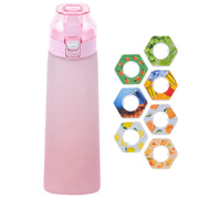 650ML Scent Flavored Water Bottle Leak-Proof with 7 Flavor Pods Air Water Up Bottle Portable for Travel Climbing Hiking