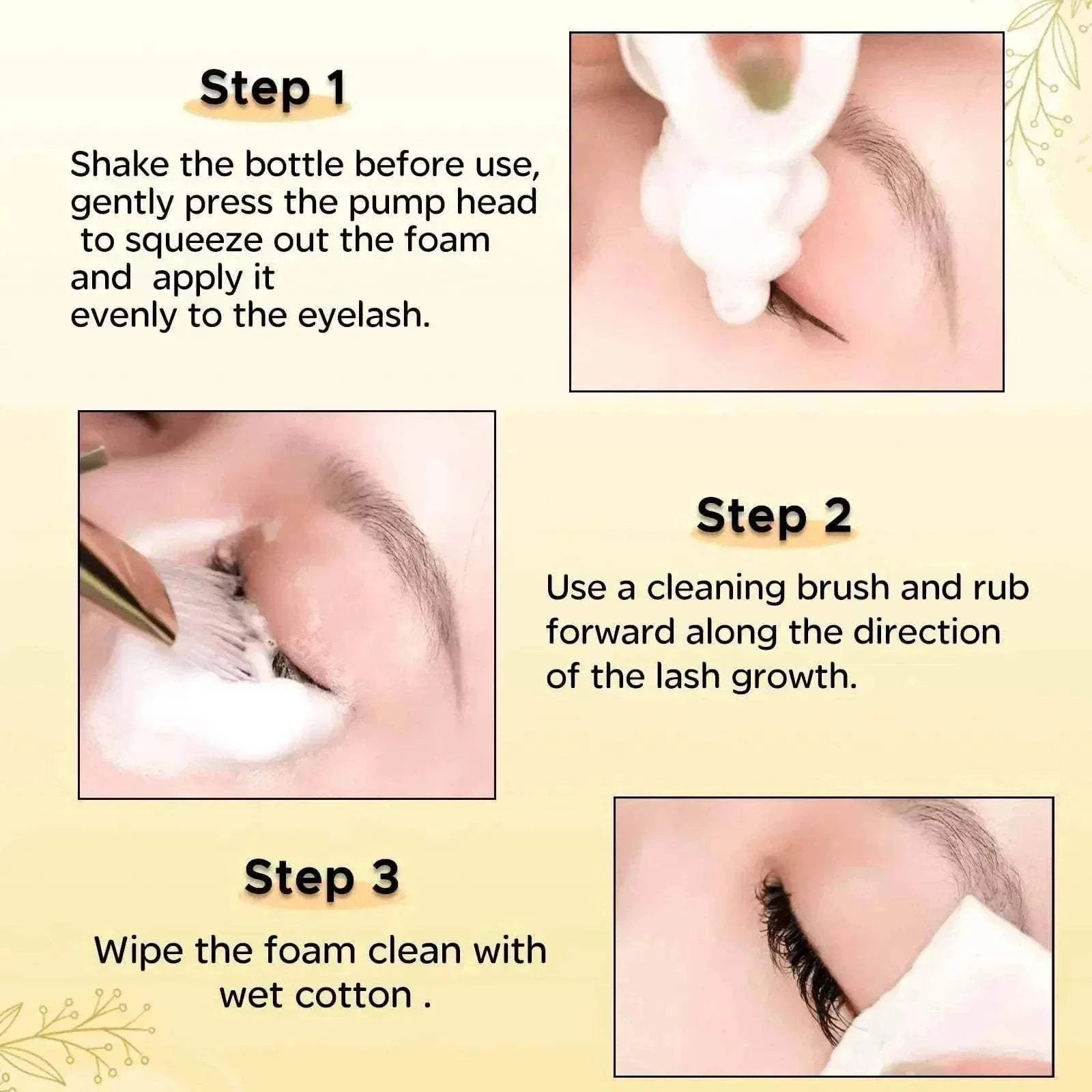 Gollee Eyelash Extension Cleanser 100ml Foam