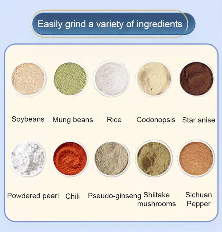 Household Multifunctional Food Supplement Mill Kitchen Essential  Grinding Machine