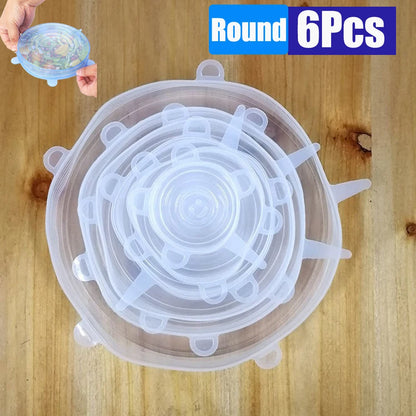 PHOLEX 6/12/36PCS Silicone Stretch Lids – Reusable Food Covers