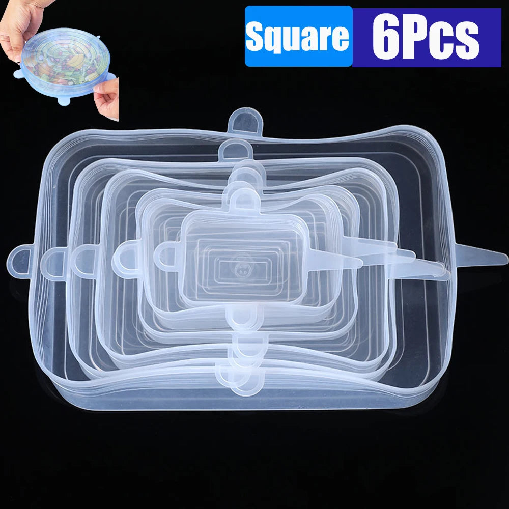 PHOLEX 6/12/36PCS Silicone Stretch Lids – Reusable Food Covers