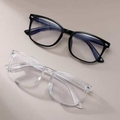 Pholex Vintage Eyeglasses – 2 Pack (Black & Clear)