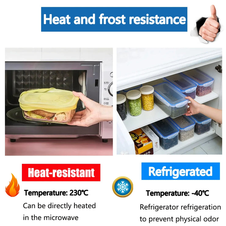 PCS Food Silicone Cover Stretch Lids Reusable Airtight Food Cap