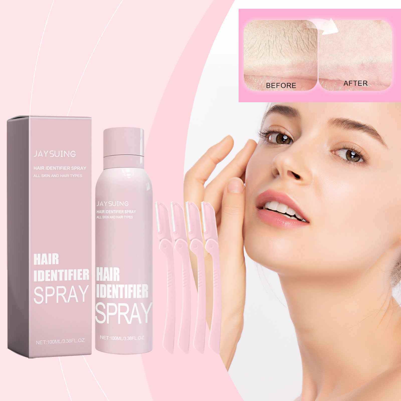Dermaplaning Moisturizing Spray Set for Effortless Face Shaving & Skin Care